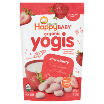 Happy Baby Organics Organic Yogis Strawberry Freeze-Dried Yogurt 