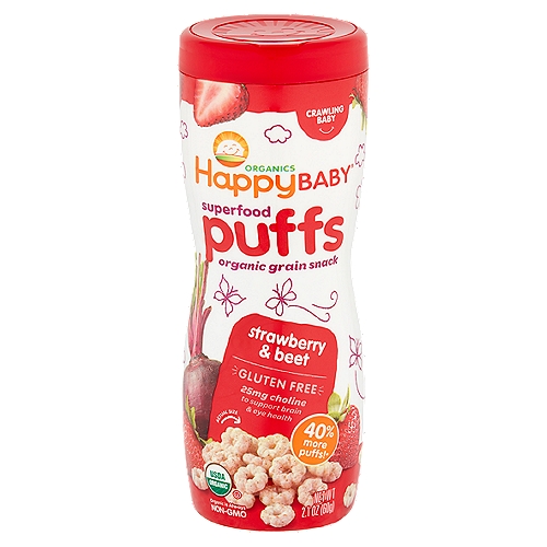 Gluten free super-fingerfood for babies, sweetened with 100% fruit juice.