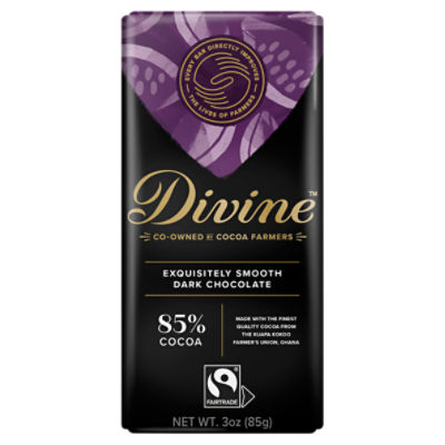 Divine 85% Cocoa Exquisitely Smooth Dark Chocolate, 3 oz - Fairway