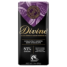 Divine 85% Cocoa Exquisitely Smooth, Dark Chocolate, 3 Ounce