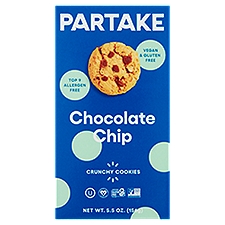 Partake Chocolate Chip Crunchy Cookies, 5.5 oz, 5.5 Ounce