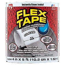 Flex Tape Clear Strong Rubberized Waterproof Tape, 1 Each