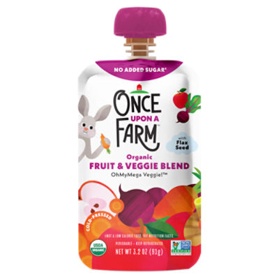 Once Upon a Farm OhMyMega Veggie! Organic Fruit & Veggie Blend, 3.2 oz