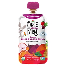 Once Upon a Farm OhMyMega Veggie! Organic, Fruit & Veggie Blend, 3.5 Ounce