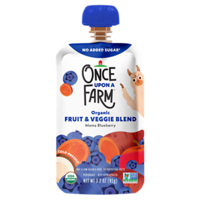 Once Upon a Farm Organic Mama Blueberry Fruit & Veggie Blend, 3.2 oz 