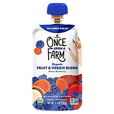 Once Upon a Farm Organic Mama Blueberry, Fruit & Veggie Blend, 3.5 Ounce
