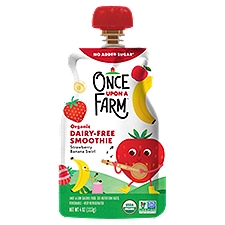 Once Upon A Farm Dairy-Free Smoothie Organic Strawberry Banana, 4 Ounce