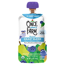 Once Upon A Farm Organic Smart Blend Pear-y Blueberry & Spinach, 3.5 Ounce