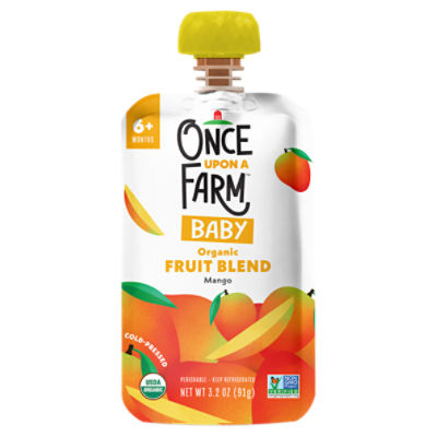 Once Upon a Farm Organic Fruit Blend Mango Baby Food, 6+ Months, 3.2 oz