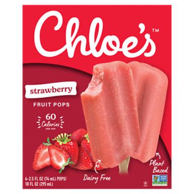 Chloe's Strawberry Fruit Pops 4PK