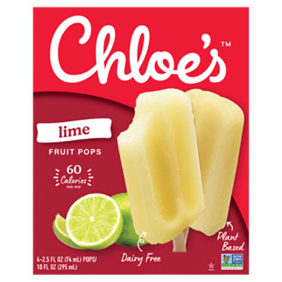 Chloe's Lime Fruit Pops 4PK