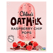 Chloe's Oat Milk Raspberry Chip, Frozen Dessert Pops, 10 Fluid ounce