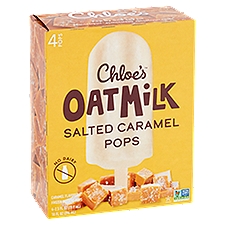 Chloe's Oatmilk Salted Caramel Frozen Dessert Pops, 2.5 fl oz, 4 count