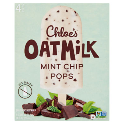 Chloe's Oatmilk Mint Chip Frozen Dessert Pops, 2.5 oz, 4 count