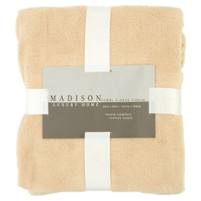 Madison Luxury Home Coral Fleece Throw - ShopRite