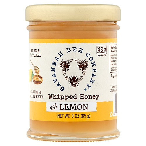 Savannah Bee Company Whipped Honey with Lemon, 3 oz
