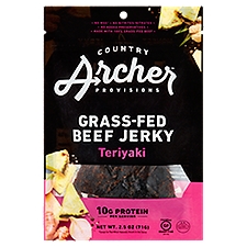 Country Archer Grass-Fed Teriyaki, Beef Jerky , 2.5 Ounce