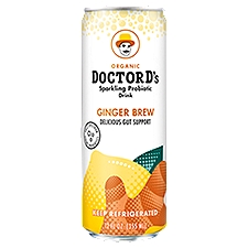 Doctor D's Ginger Brew Sparkling Probiotic Drink, 12 fl oz