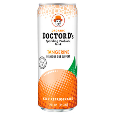 Doctor D's Tangerine Sparkling Probiotic Drink, 12 fl oz