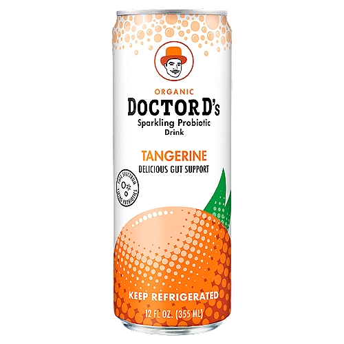 Doctor D's Tangerine Sparkling Probiotic Drink, 12 fl oz
Taste the Delicious Doctor D's Difference!
Replenish and reinvigorate your body with our authentic, live fermented drink made with a wide variety of probiotics.