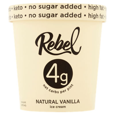 Rebel Natural Vanilla Ice Cream, one pint Gourmet