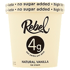 Rebel Natural Vanilla Ice Cream, one pint