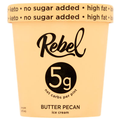 Rebel Butter Pecan Ice Cream, one pint