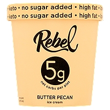 Rebel Butter Pecan, Ice Cream, 16 Fluid ounce