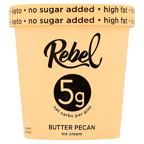 Rebel Butter Pecan Ice Cream, one pint