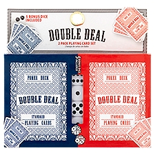 Jacent Poker Deck Double Deal Playing Card Set, 2 count
