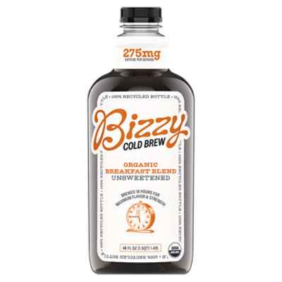 Bizzy Organic Breakfast Blend Unsweetened Cold Brew, 48 fl oz