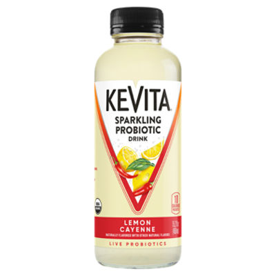 KeVita Lemon Cayenne Probiotic Refresher Sparkling Drink, 15.2 fl oz