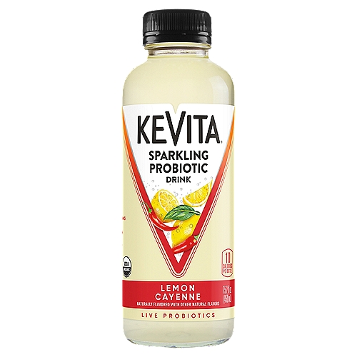 KeVita Lemon Cayenne Sparkling Probiotic Drink, 15.2 fl oz