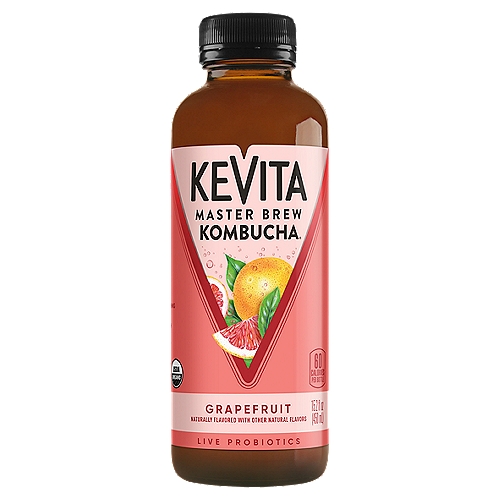 KeVita Master Brew Grapefruit Kombucha, 15.2 fl oz 
KeVita is crafted with our proprietary cultures & the finest organic ingredients.