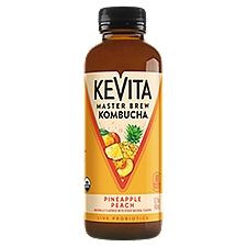 KeVita Pineapple Peach Master Brew Kombucha, 15.2 fl oz, 15.2 Fluid ounce
