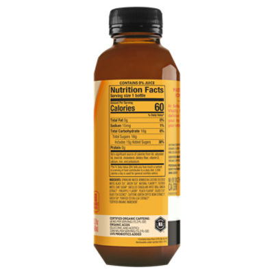Kevita Master Brew Kombucha Pineapple Peach Naturally Flavored 15.2 Fl Oz Bottle