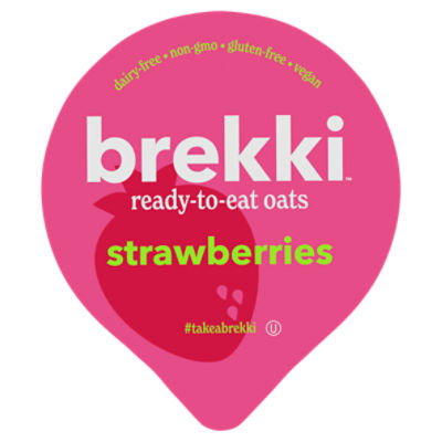 Brekki Strawberries Overnight Oats with Ancient Grains, 5.3 oz