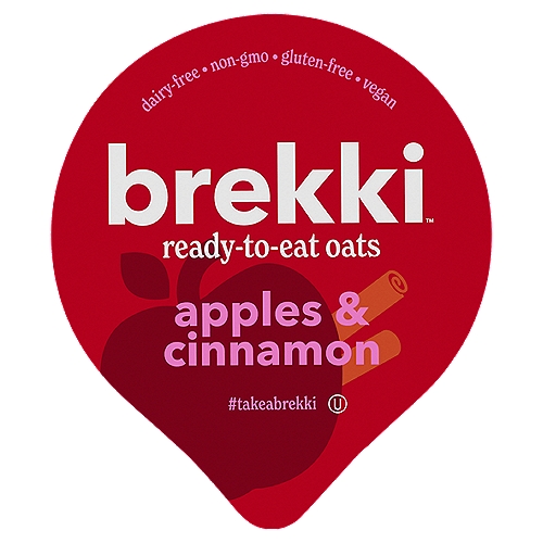 Brekki Apples & Cinnamon Overnight Oats with Ancient Grains, 5.3 oz