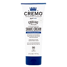 Cremo Astonishingly Superior Refreshing Mint Concentrated, Shave Cream, 6 Fluid ounce