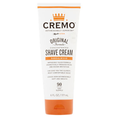 Cremo Astonishingly Superior Sandalwood Concentrated Shave Cream, 6 fl oz, 6 Fluid ounce