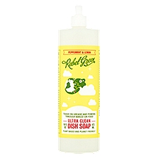 Rebel Green Peppermint & Lemon Ultra Clean Dish Soap, 16 fl oz