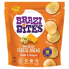 Brazi Bites Cheddar & Parmesan Brazilian, Cheese Bread, 11.5 Ounce