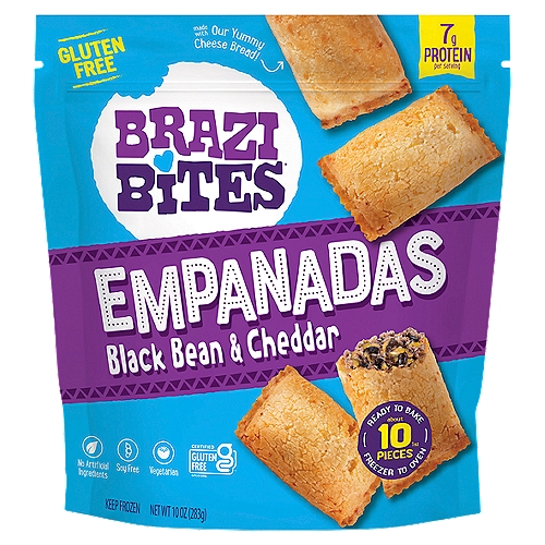 Brazi Bites Black Bean & Cheddar Empanadas, 1 oz, 10 count