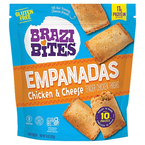 Brazi Bites Chicken & Cheese Empanadas, 1 oz, 10 count