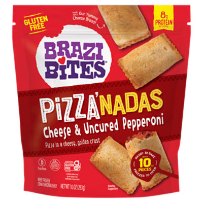 Brazi Bites Cheese & Uncured Pepperoni Pizza'nadas, 1 count, 10 oz