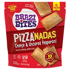 Brazi Bites Cheese & Uncured Pepperoni, Pizza'nadas, 10 Ounce