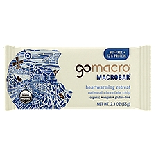 GoMacro Heartwarming Retreat Oatmeal Chocolate Chip Macrobar, 2.3 oz