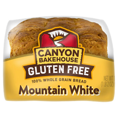 Canyon Bakehouse Mountain White Bread, Gluten Free Bread, 100% Whole Grain, Frozen, 18 oz Loaf