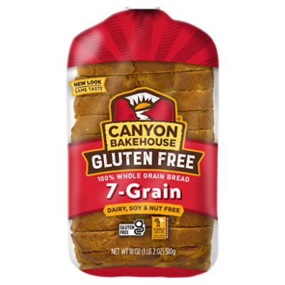Canyon Bakehouse Gluten Free 7-Grain 100% Whole Grain Bread, 18 oz