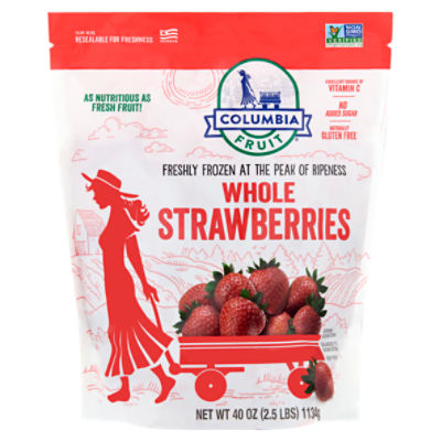 Columbia Fruit Whole Strawberries, 40 oz